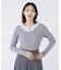 〈NAVY NAVY〉レース襟取り外し2WAYリブニット