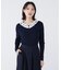 〈NAVY NAVY〉レース襟取り外し2WAYリブニット