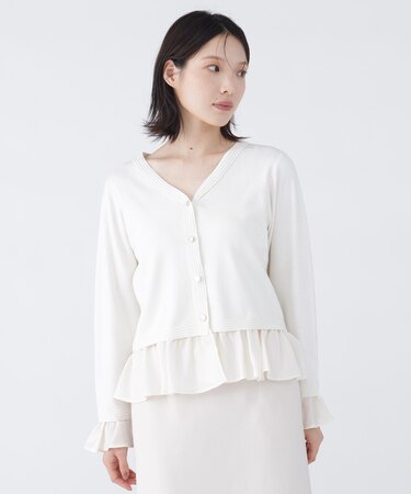 〈NAVY NAVY〉 マルチWAY総針ニットカーディガン