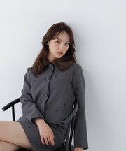 ドット刺繍 SETUP ミニスカート