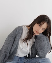 フラッフィーVネックカーディガン