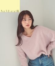 ＜ちょうど、いい服＞柔らか、ほおずりフォックス混ニット　26AW