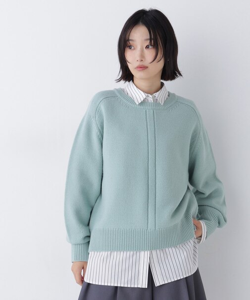 クルーネックニット