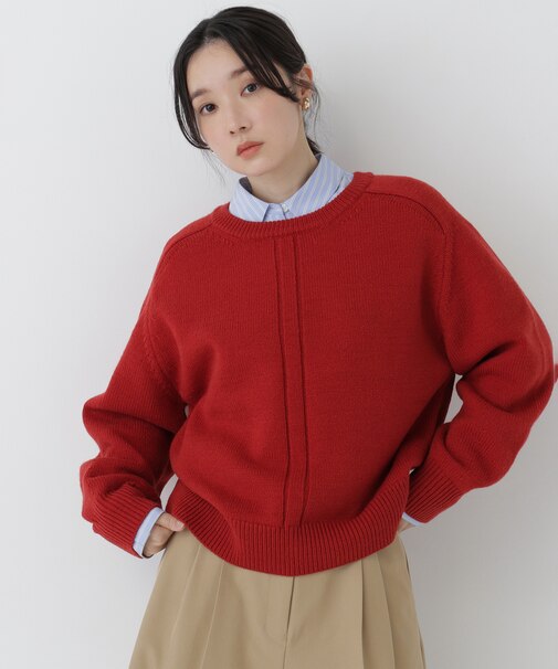 クルーネックニット