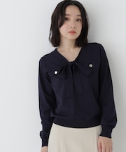 天竺ボウタイニット