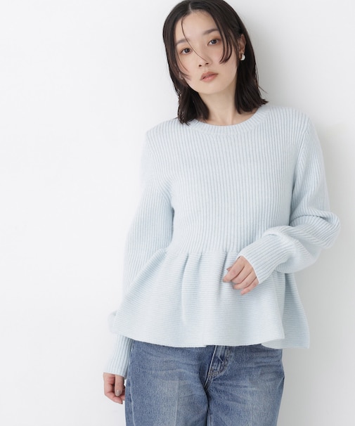 フォルムペプラムニット