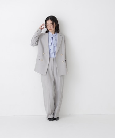 ダブルブレストボクシー SETUP セミワイドパンツ
