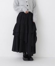 アシンメトリーティアードスカート