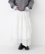 アシンメトリーティアードスカート