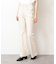 ◇《Sシリーズ対応商品》内スリットベルボトムデニムパンツ