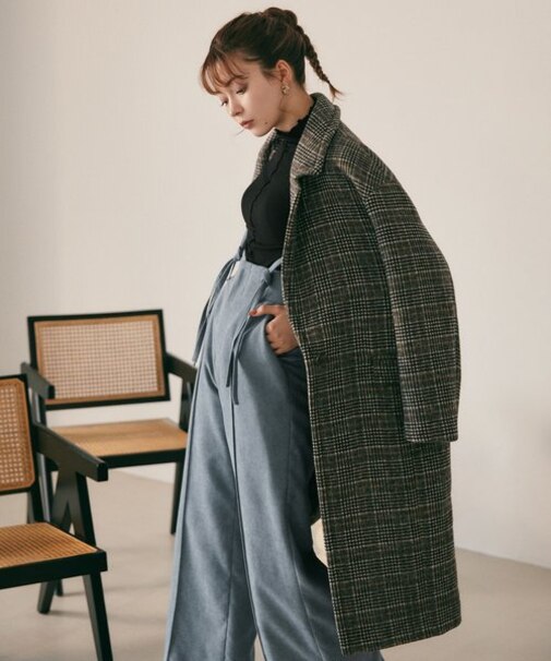 [Sシリーズ対応商品]ウール混オーバーシングルチェスターコート
