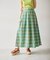 カラーチェックタックフレアスカート