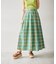 カラーチェックタックフレアスカート