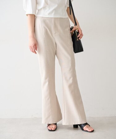 [Sシリーズ対応商品]ハイウエストフレアパンツ