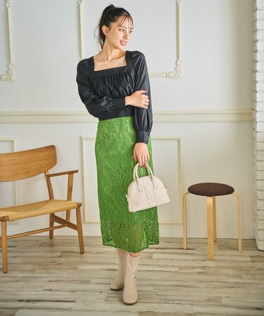 [Sシリーズ対応商品]レースナロースカート