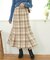 [Sシリーズ対応商品]ツイードチェックマーメイドスカート