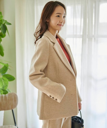 [Sシリーズ対応商品]起毛テーラードジャケット