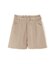 [低身長サイズ／Sシリーズ]先染めチェックベルト付きショートパンツ