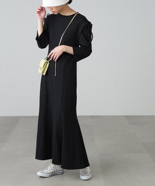 ［イエローカラーWEB限定］マルチWay袖スリットティアードワンピース