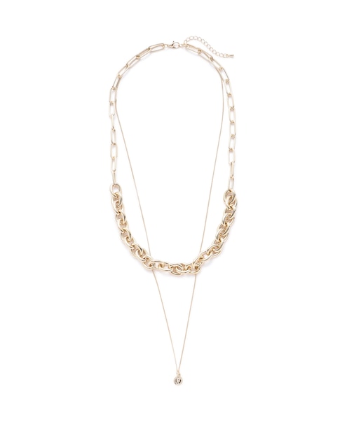 ロングチェーンダブルネックレス