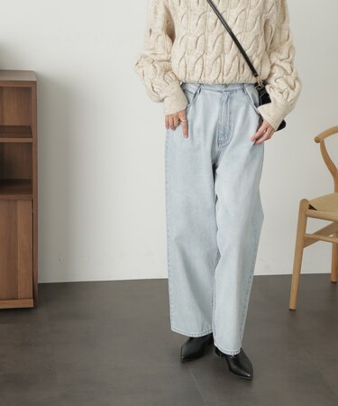 2Wayホックルーズデニムパンツ