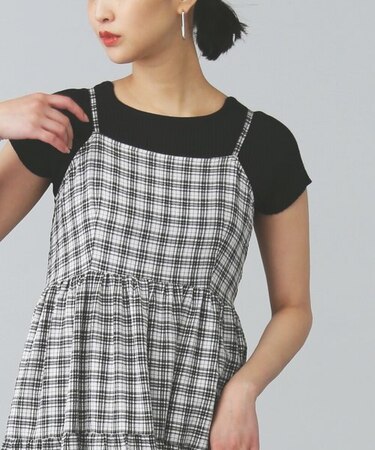 前後2Wayフレンチスリーブリブニット