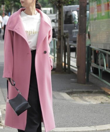 [低身長サイズ／Sシリーズ]スタンドカラーロングコート