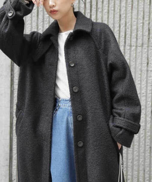 [Sシリーズ対応商品]2Wayステンカラーロングコート