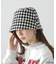 チェッカー柄ダウンブリムバケット