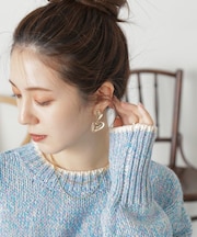 ダブルハートピアス