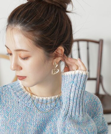 ダブルハートピアス