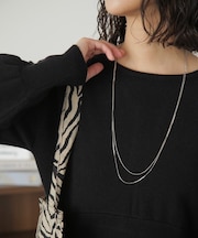 シンプルダブルロングネックレス