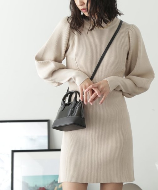 切替ミニニットワンピース