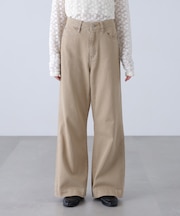 【4サイズ展開XS-L] ベーシックワイドデニムパンツ