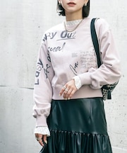 ブラッシュロゴプリントコンパクトスウェット