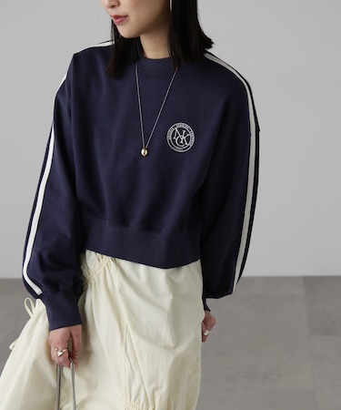ワンポイントロゴラインスウェット
