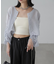［グレーカラーWEB限定］袖ドロストギャザーボレロ