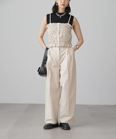 ＜セットアップ対応＞2タックワイドパンツ