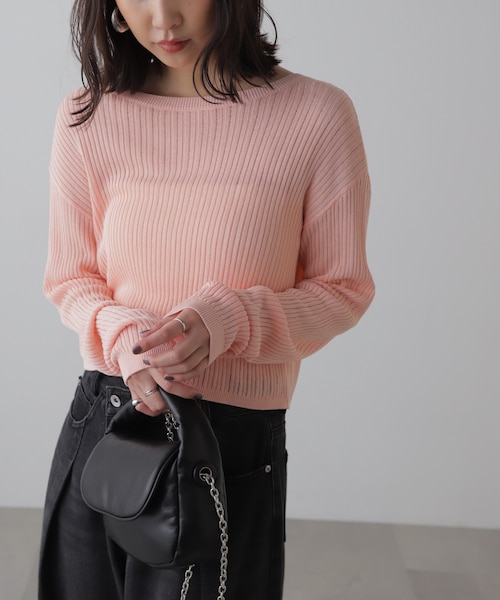 JUSGLITTY♡前後2wayゆるVニット JUSGLITTY（ジャスグリッティー）の「ゆるVニット（ニット