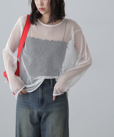 メッシュロングTシャツ