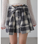 シャツ巻き風ミニスカート