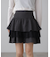 起毛レースティアードミニスカート