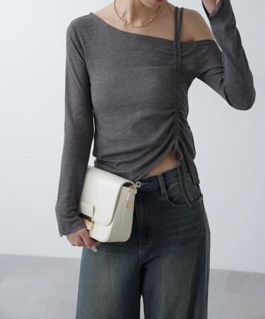 ワンショルシャーリングテレコカットソー