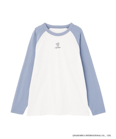 〈エンジェルブルーコラボ〉ラグランロング丈Tシャツ