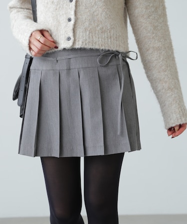 ラッププリーツミニスカート