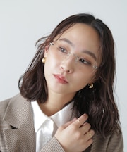 リムレス伊達メガネ