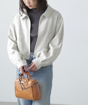 ツイードジップブルゾン