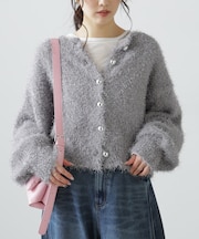 ラメフェザーカーディガン
