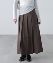 フロントスリットプリーツロングスカート