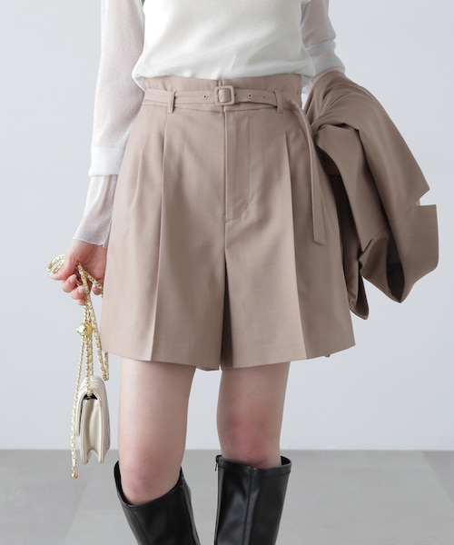 フリルスリットハイウエストスコートショートパンツ｜リエンダの通販